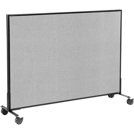Interion By Global Industrial Interion Mobile Office Partition Panel, 60-1/4inW x 45inH, Gray 694961MGY